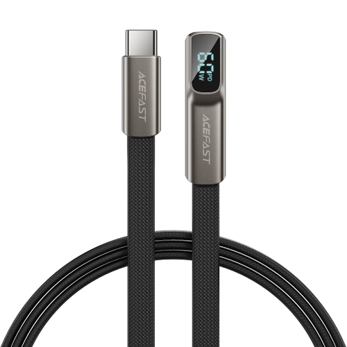 Кабель ACEFAST C31-03 USB-C to USB-C 240W charging data with digital display - Metal grey