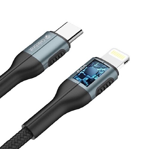 Кабель Celebrat HB-13 Super Fast Charge Cable Type-c to IP 1.2m - Black