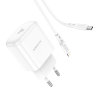 Зарядка Borofone BN3 Premium PD20W single port charger set (Type-C to iP) (EU) - White