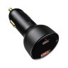 Автомобильное зарядное устройство Baseus Superme Digital Display PPS Dual Quick Charger Car Charger (CCZX-01) - Black
