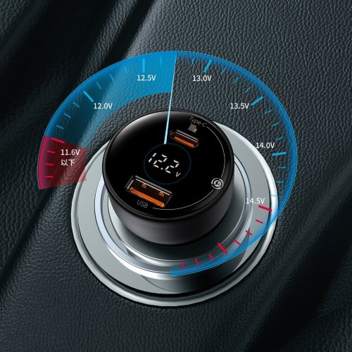 Автомобильное зарядное устройство Baseus Superme Digital Display PPS Dual Quick Charger Car Charger (CCZX-01) - Black