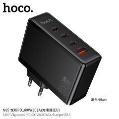 Сетевое зарядное устройство HOCO N85 Vigoroso PD100W(3C1A) charger(EU) - Black