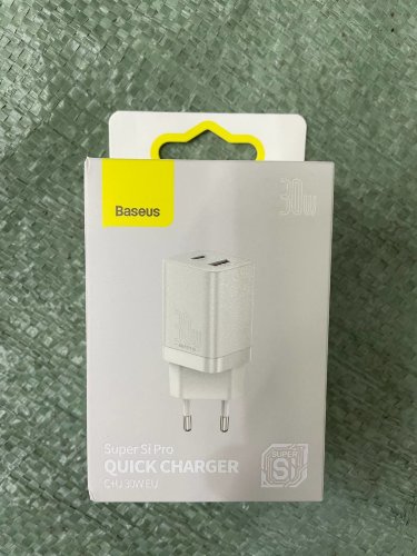 Сетевой адаптер Baseus Super Si Pro Quick Charger C+U 30W EU (CCSUPP-E02) - White