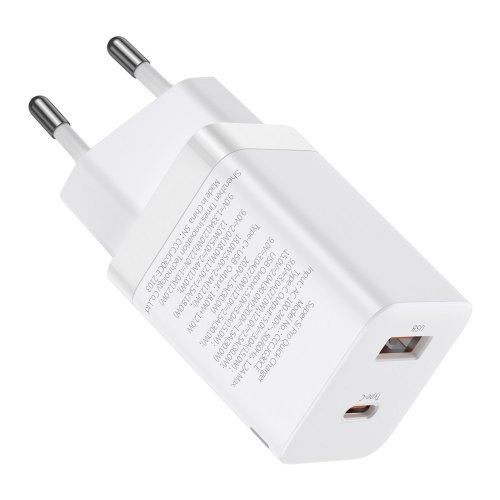 Сетевой адаптер Baseus Super Si Pro Quick Charger C+U 30W EU (CCSUPP-E02) - White