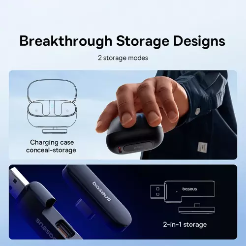 Наушники Baseus AeQur G10 True Wireless Earphones - Cluster Black (A00055400111-00)