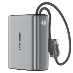 Внешний аккумулятор ACEFAST M48 22.5W fast charging power bank with two cables T203ALF 10000mAh - Metal grey