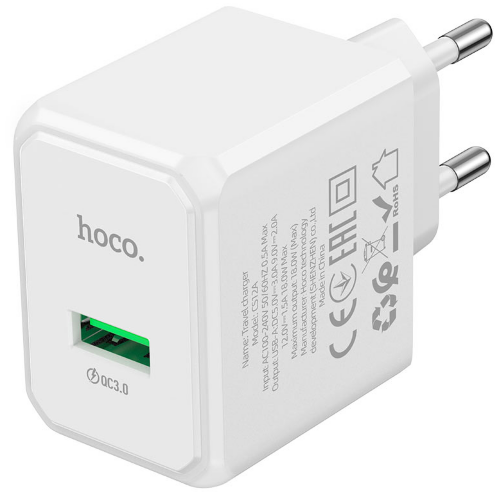 Сетевое зарядное устройство HOCO CS112A Lounge PD30W+QC3.0 charger(EU) - White