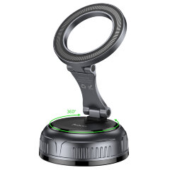Автомобильный магнитный держатель HOCO H92 High vacuum suction cup magnetic holder(universal) - Black/gray