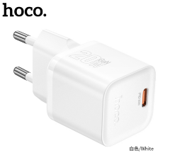 Сетевой адаптер HOCO N64 Ingenious single port PD20W charger(EU) White