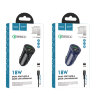 Автомобильное зарядное устройство hoco Z39 Farsighted dual port QC3.0 Car charger set (Lightning) - Black
