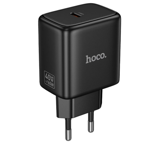 Сетевое зарядное устройство HOCO N83 Profit single port PD40W charger(EU) - Black