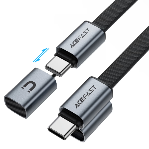 Кабель ACEFAST C27-04 USB-C to USB-C magnetic charging data cable - Metal grey