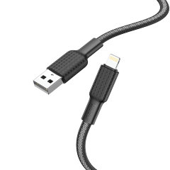 Кабель Hoco X69 Jaeger charging data cable for iP - Black, White