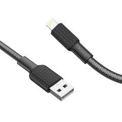 Кабель Hoco X69 Jaeger charging data cable for iP - Black, White