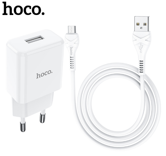 Сетевое зарядное устройство HOCO N9 HOCO N9 Especial singl port charger set (Micro) White