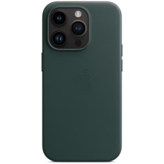 Чехол для iPhone 14 Pro (6.1) Leather Case MagSafe - Green