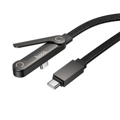 Кабель HOCO U150 Exquisite bracket 60W charging data cable Type-c to Type-c - Black