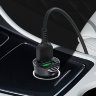 Автомобильное зарядное устройство hoco Z39 Farsighted dual port QC3.0 Car charger set (Micro) - Black