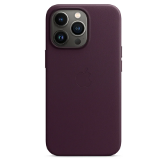 Чехол для iPhone 14 Pro (6.1) Leather Case MagSafe - Deep Violet