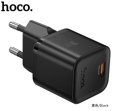 Сетевой адаптер HOCO N66 Ingenious single port PD35W charger (EU) Black