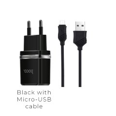 Зарядка hoco C12 Smart (Micro) - Черный