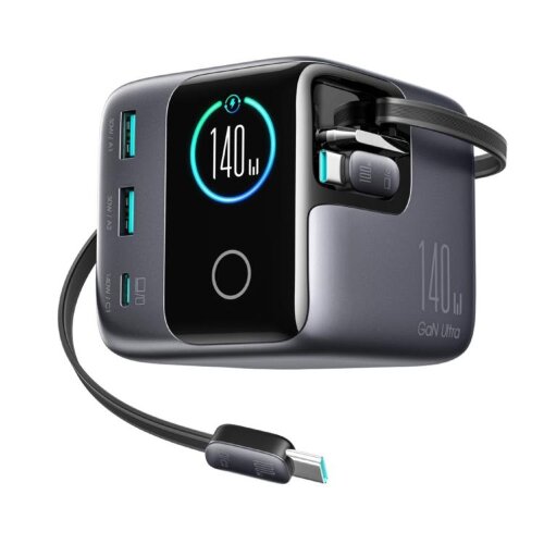 Сетевое зарядное устройство JOYROOM JR-TRD01 140W 5-Port GaN charger Dark Gray