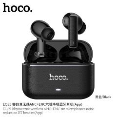 Беспроводные наушники HOCO EQ35 Rnyme true wireless ANC+ENC six microphones noise reduction BT headset(App) - Black