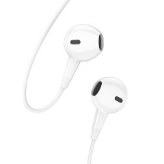 Наушники Borofone BM68 Kelly universal earphones with mic - White