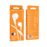 Наушники Borofone BM68 Kelly universal earphones with mic - White
