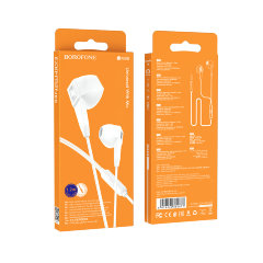 Наушники Borofone BM68 Kelly universal earphones with mic - White