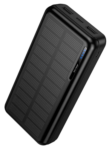 Внешний аккумулятор HOCO J176A Honorifico solar power bank(20000mAh) - Black