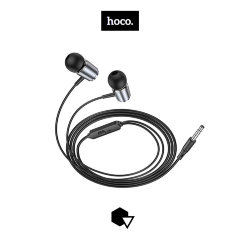 Наушники HOCO M108 spring metal universal earphones with mic - Metal Gray
