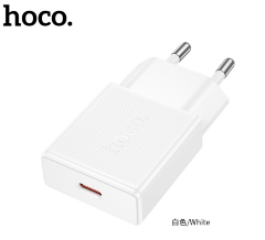 Сетевой адаптер HOCO N72 Speed single-port PD20W ultra-thin charger (EU) White